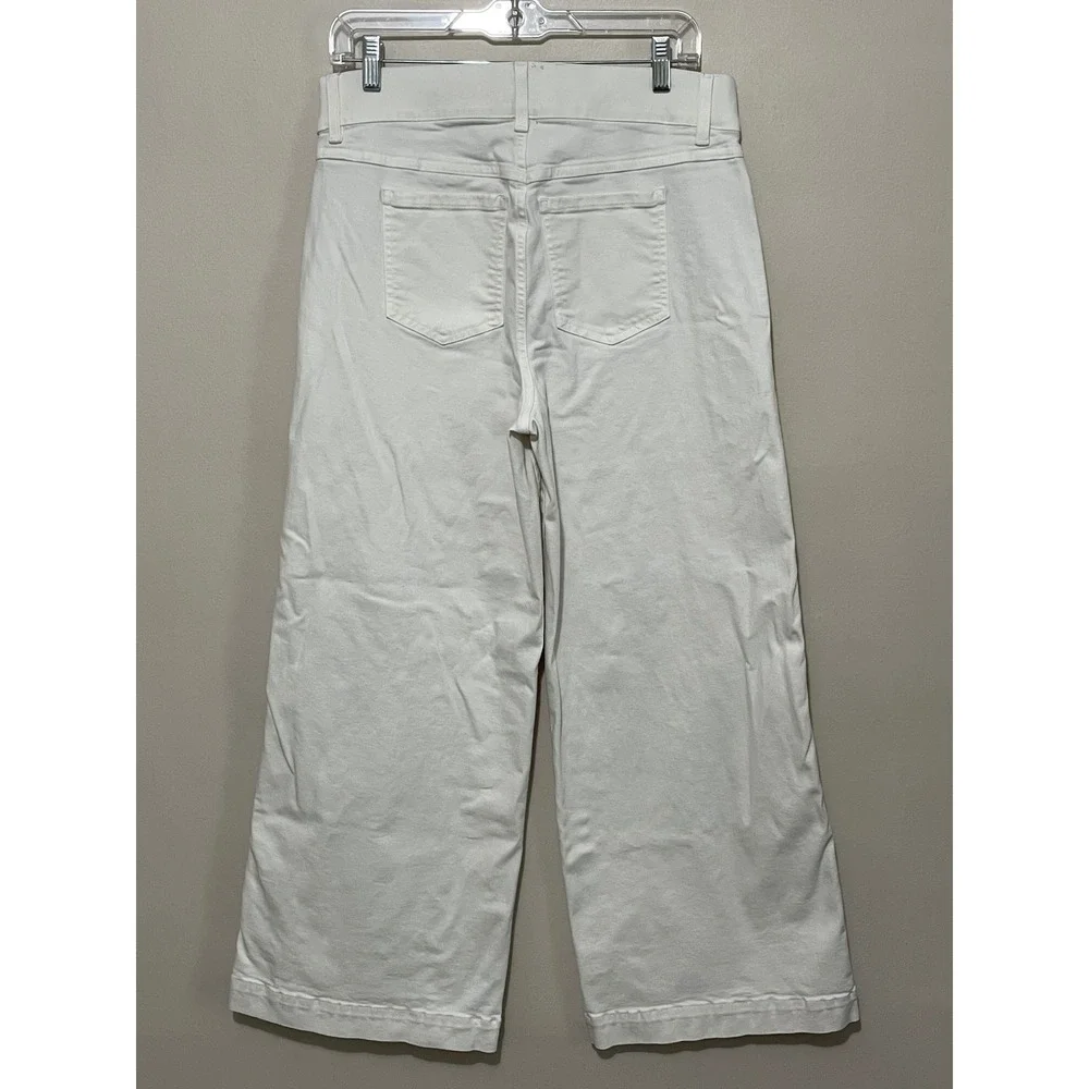 SPANX 20465Q Seamed Front Wide Leg Pant Ecru Wash Pull-on Jeans XL - Picture 5 of 8